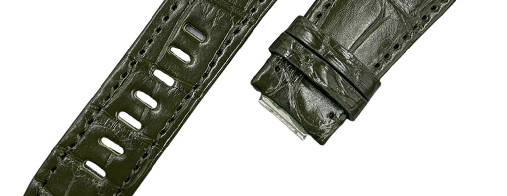 Fluororubber quick-release black watch strap compatible with Audemars Piguet Royal Oak Offshore 15720 & 26420