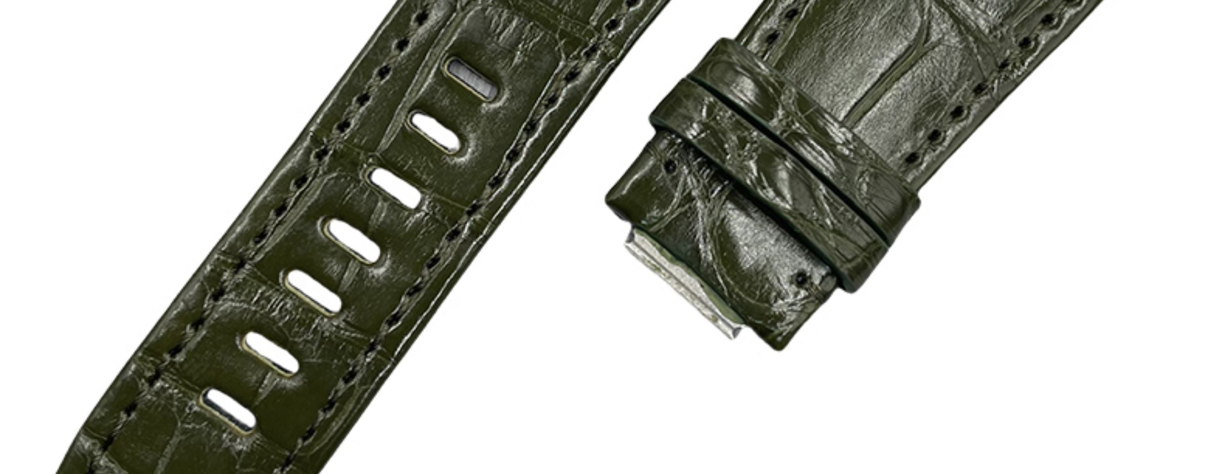 Fluororubber quick-release black watch strap compatible with Audemars Piguet Royal Oak Offshore 15720 & 26420