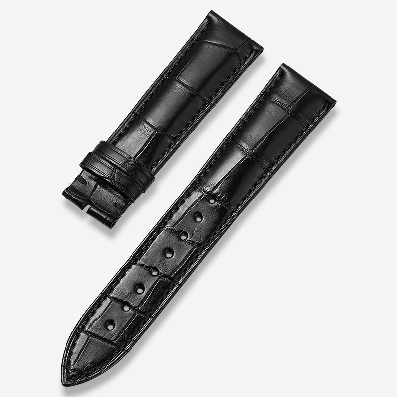 Double Sided Genuine Alligator Leather Watch Band, Unisex Replacement Strap for Vacheron Constantin, Longines, Rolex, Omega, Piaget