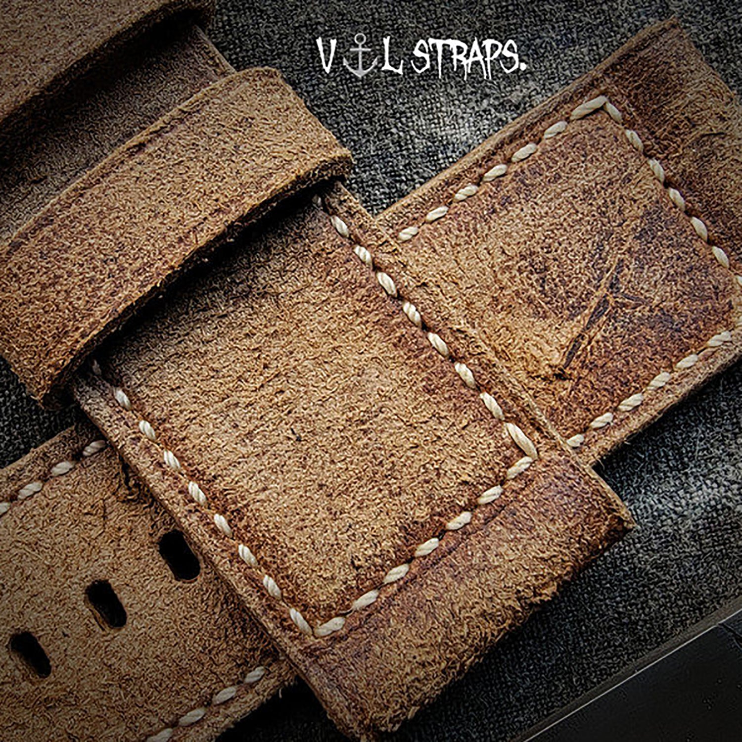 Handmade Watch Strap Customization - British Oil-Waxed Full-Grain Leather, Desert Tan-Green Vintage Pilot Pin-Buckle Strap