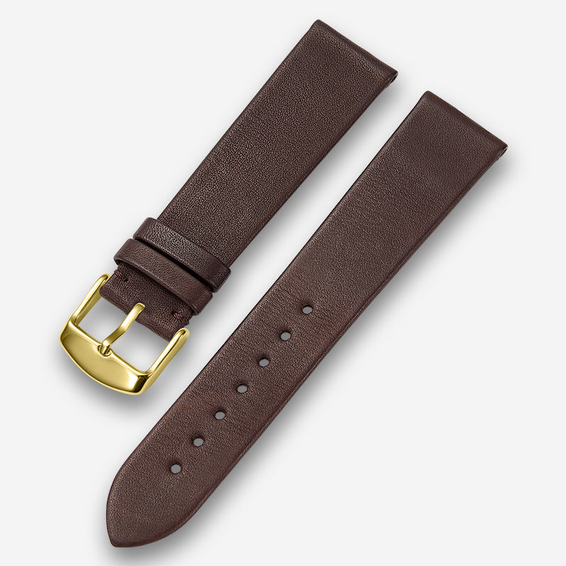French genuine calfskin watch strap, flat grain ultra-thin design for men and women, fits Tissot, Longines, Omega, CK, Armani, DW