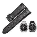 Replacement genuine leather watch strap, compatible with Tissot T-Sport T035.627A / 407 / 617 / 035.210, for men and women