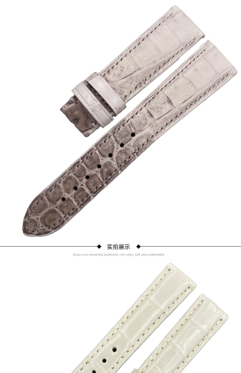 Compatible with Blancpain Ladybird 3663 &amp; 6106 women's watch, genuine American ALLIGATOR leather strap, 18mm &amp; 15mm