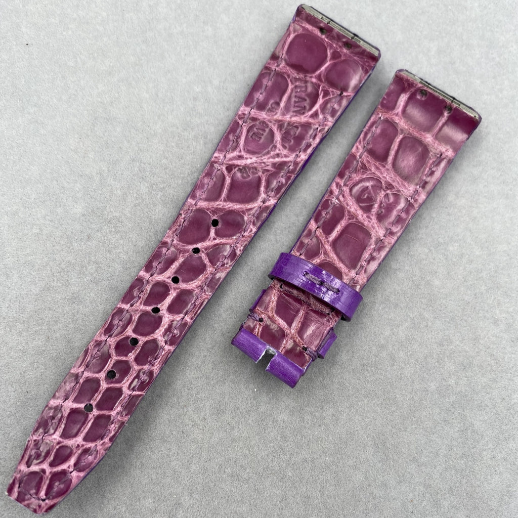 Double-Sided Crocodile Leather Watch Strap Compatible with Franck Muller V45