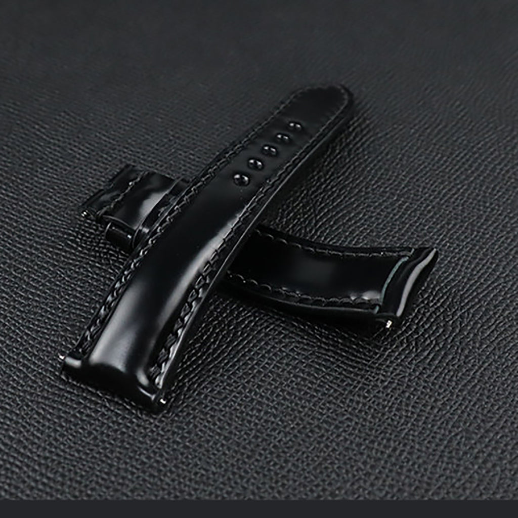 Two-sided genuine leather watch strap - horsehide front, top-grain leather back - handmade, universal fit for Apple, Huawei, Tissot