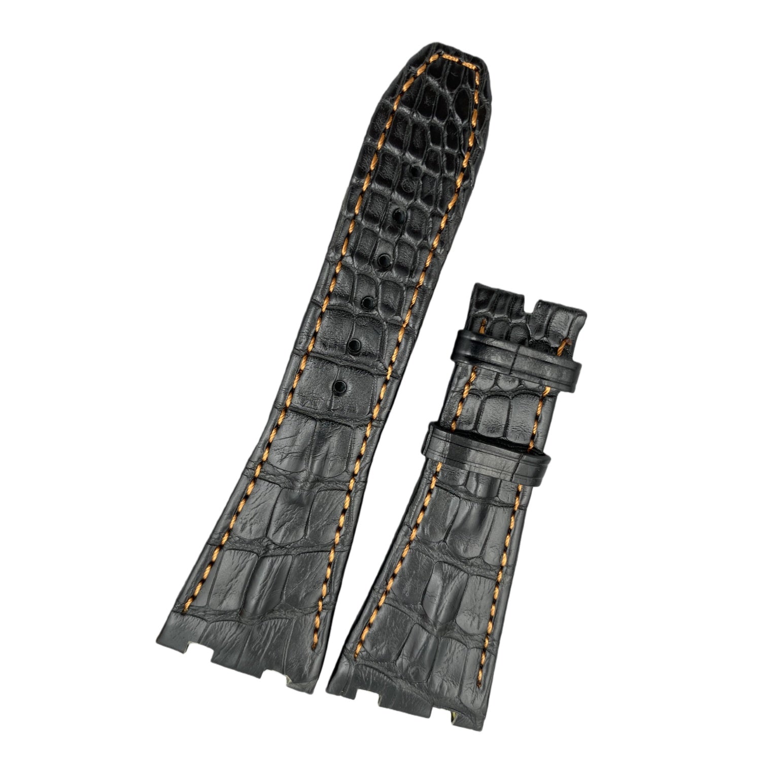 Compatible with Audemars Piguet, Crocodile Backbone Leather Watch Strap