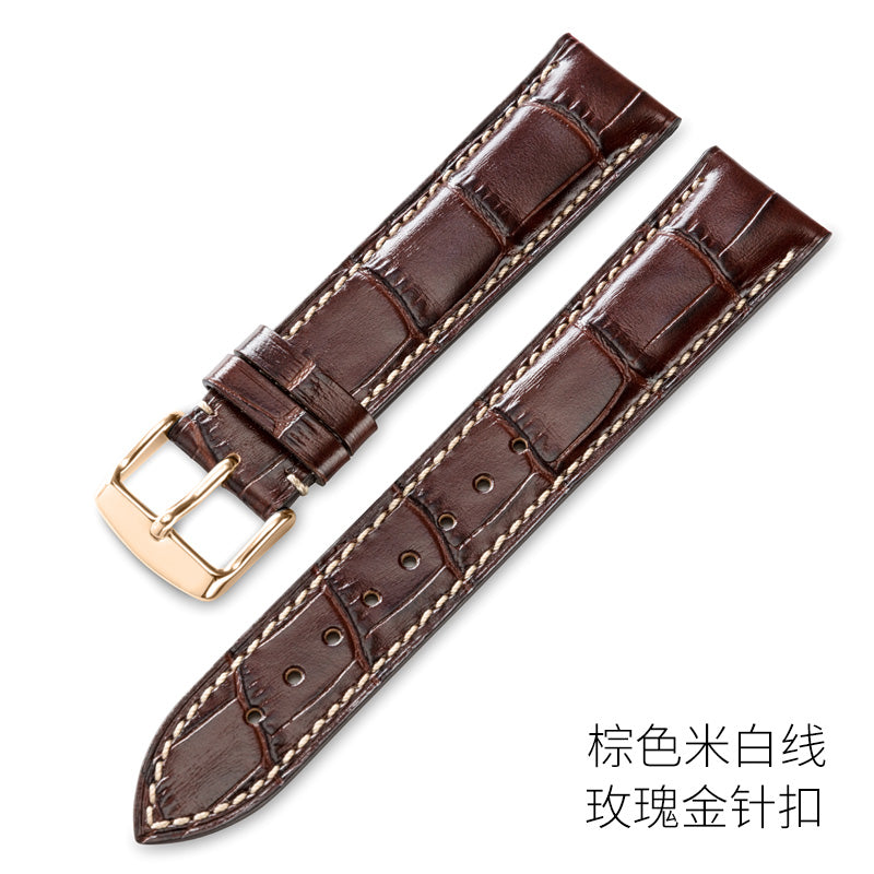 Genuine cowhide watch strap for men and women, fits Seiko, Tissot, Ernest Borel, Hamilton, Tianwang, Mido