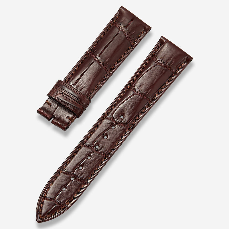 Double Sided Genuine Alligator Leather Watch Band, Unisex Replacement Strap for Vacheron Constantin, Longines, Rolex, Omega, Piaget