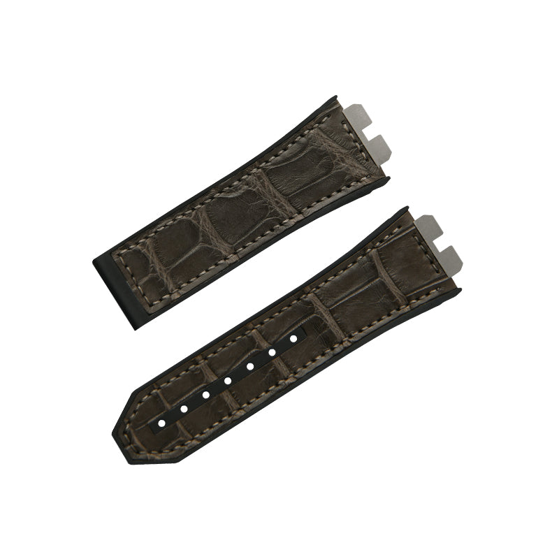 Fits Hublot Big Bang 421 ALLIGATOR strap with rubber insert