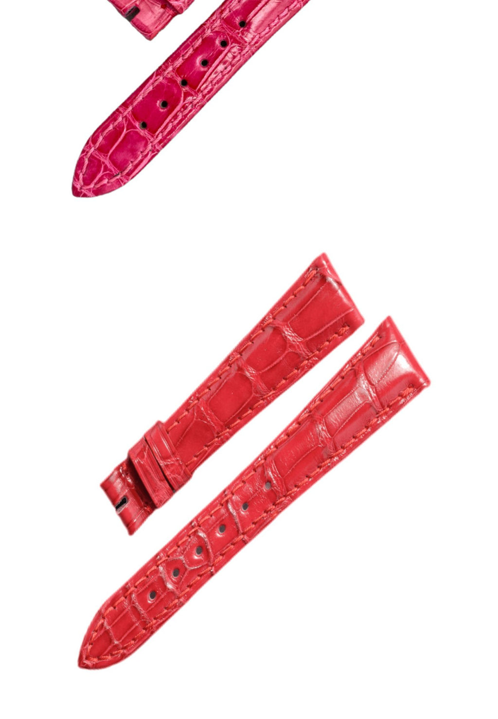 Compatible with Patek Philippe 4947 Complicated Chronograph, 19mm ALLIGATOR leather quick-release watch strap for women, genuine American ALLIGATOR, original style with notched end.