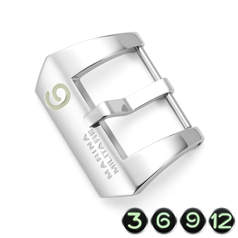 316L Stainless Steel Luminous Pin Buckle for Panerai, Watch Clasp Accessories 24mm