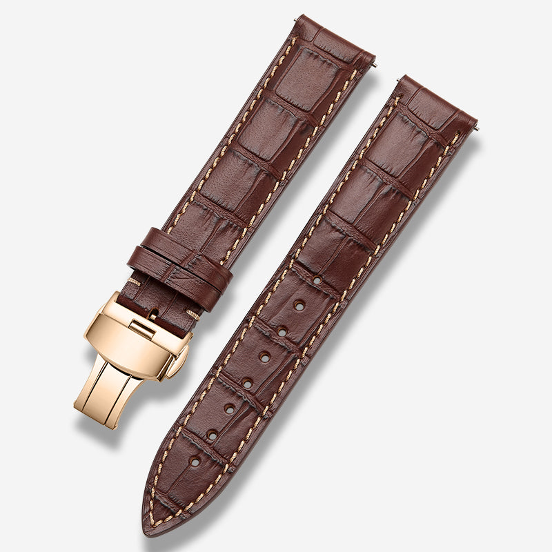 Genuine Italian calfskin watch strap for men and women, fits Tissot, Omega, IWC, Longines