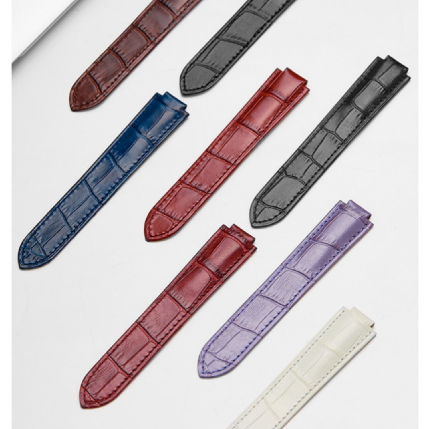 Genuine Alligator & Leather Watch Strap for Cartier Ballon Bleu 23mm Women's / 42mm Men's | Original Style