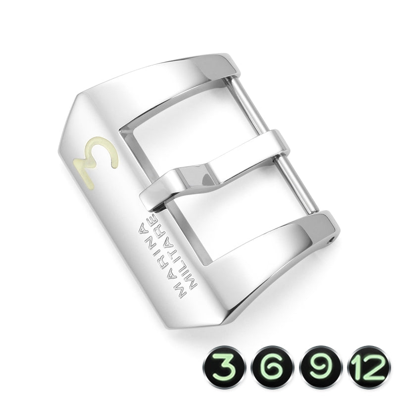 316L Stainless Steel Luminous Pin Buckle for Panerai, Watch Clasp Accessories 24mm