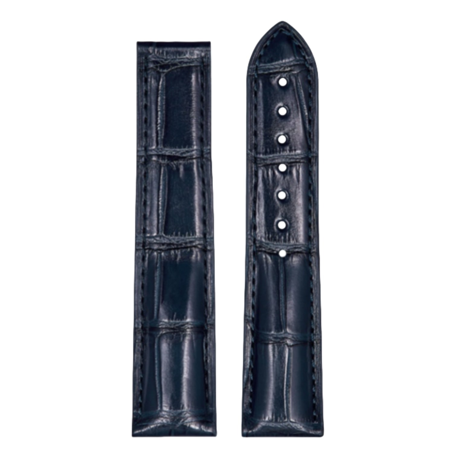 Genuine American Alligator Leather Premium Replacement Band Without Buckle for Omega Men | Speedmaster 310.32.42.50.01.002, Seamaster 210.30.42.20.01.001, De Ville Prestige 424.13.40.21.02.001 431.13.41.21.01.001