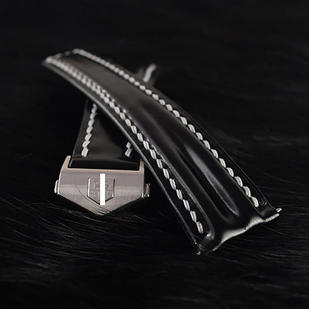 Compatible with TAG Heuer Watches - Handcrafted Custom Leather Strap, Available in Adjustable Lengths, Double-Sided Chromexcel Leather