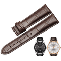Replacement genuine cowhide leather watch strap for men, compatible with Tissot T099.407A