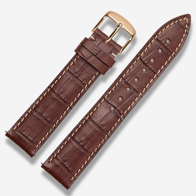 Italian genuine calfskin watch strap for men and women, fits Tissot, Omega De Ville Prestige (424.13.40.20.02.001), IWC, Longines
