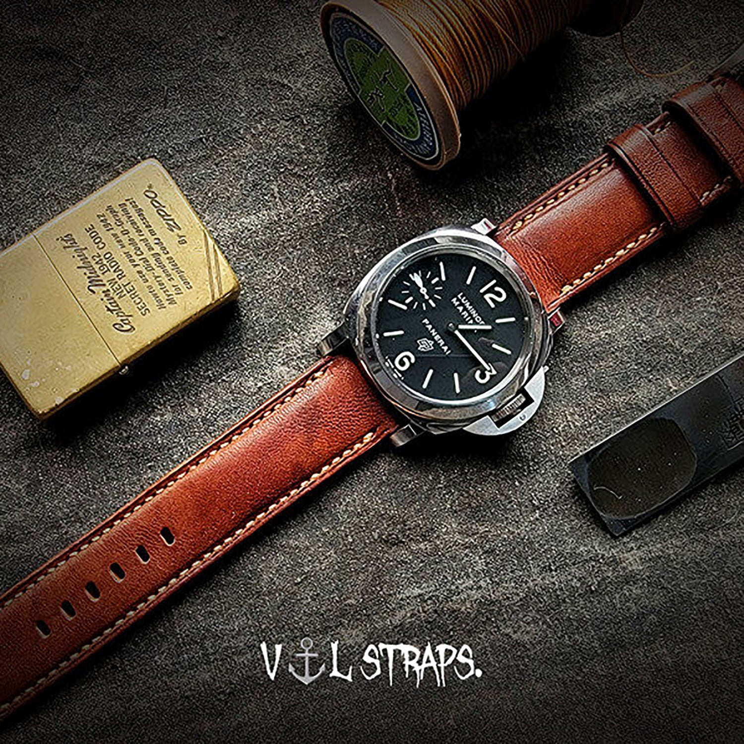 Handmade Custom Italian Vintage Thickened Soft American Original Leather Watch Strap