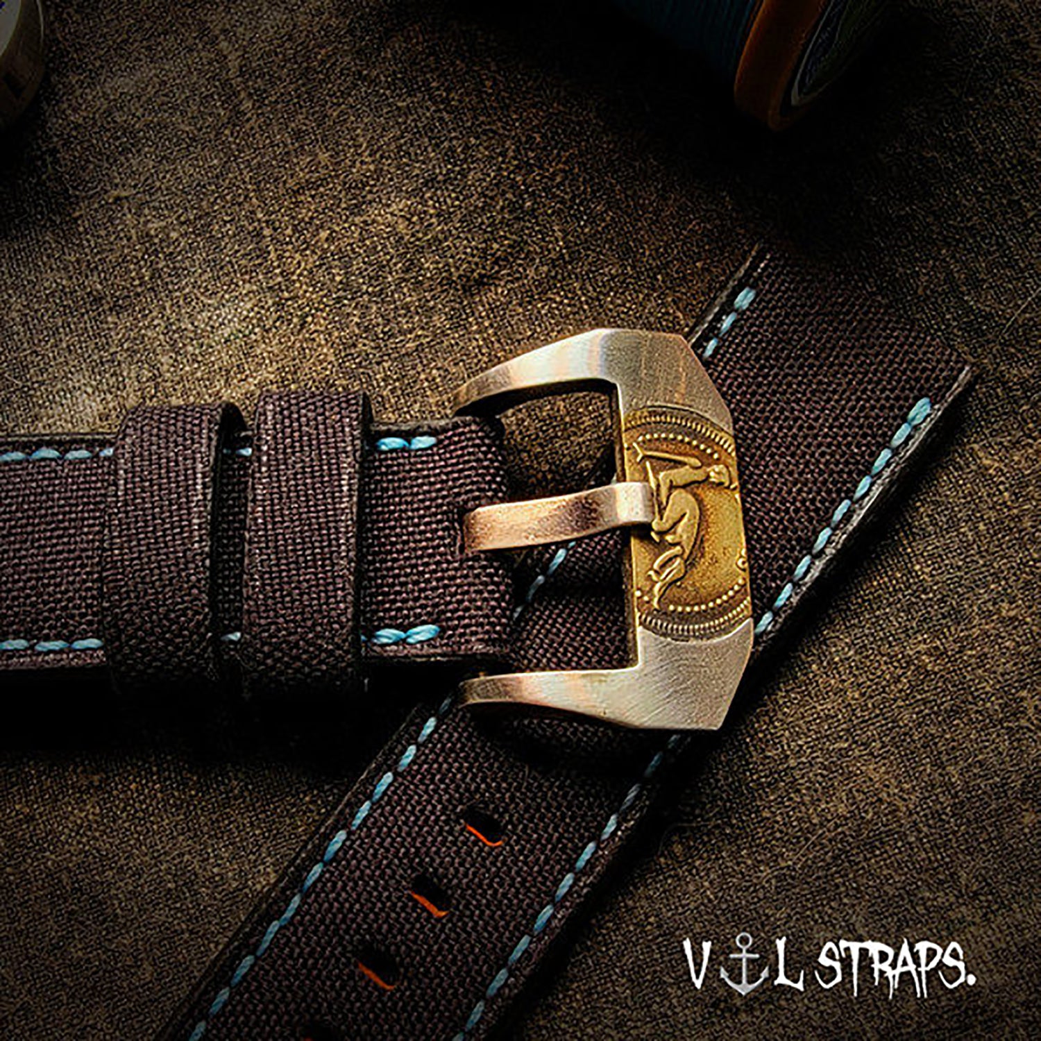 Handmade Nylon Watch Strap Customization - Waterproof, Sweat-Resistant, Durable & Soft, Black & Red, Raised Texture, Pin Buckle