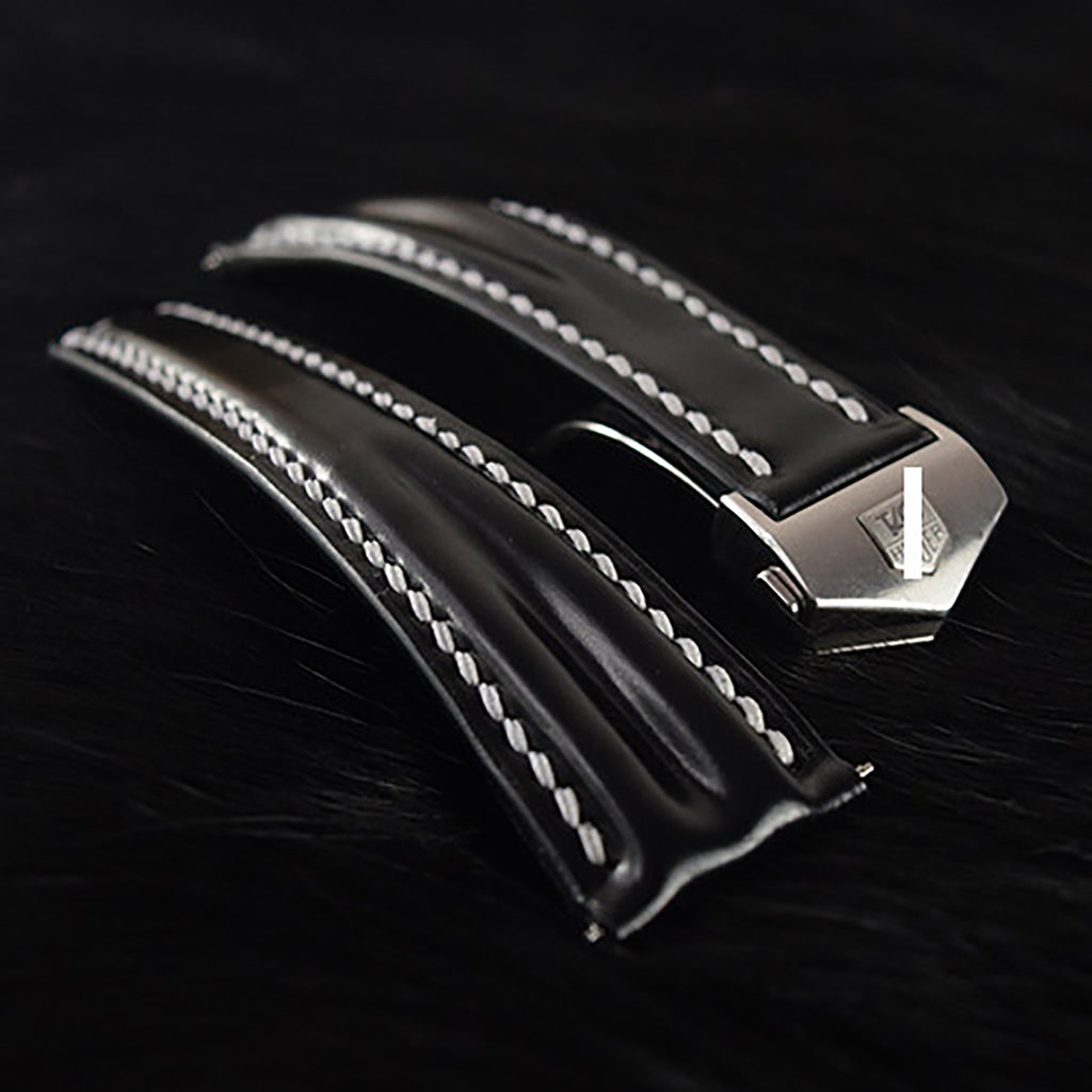 Compatible with TAG Heuer Watches - Handcrafted Custom Leather Strap, Available in Adjustable Lengths, Double-Sided Chromexcel Leather