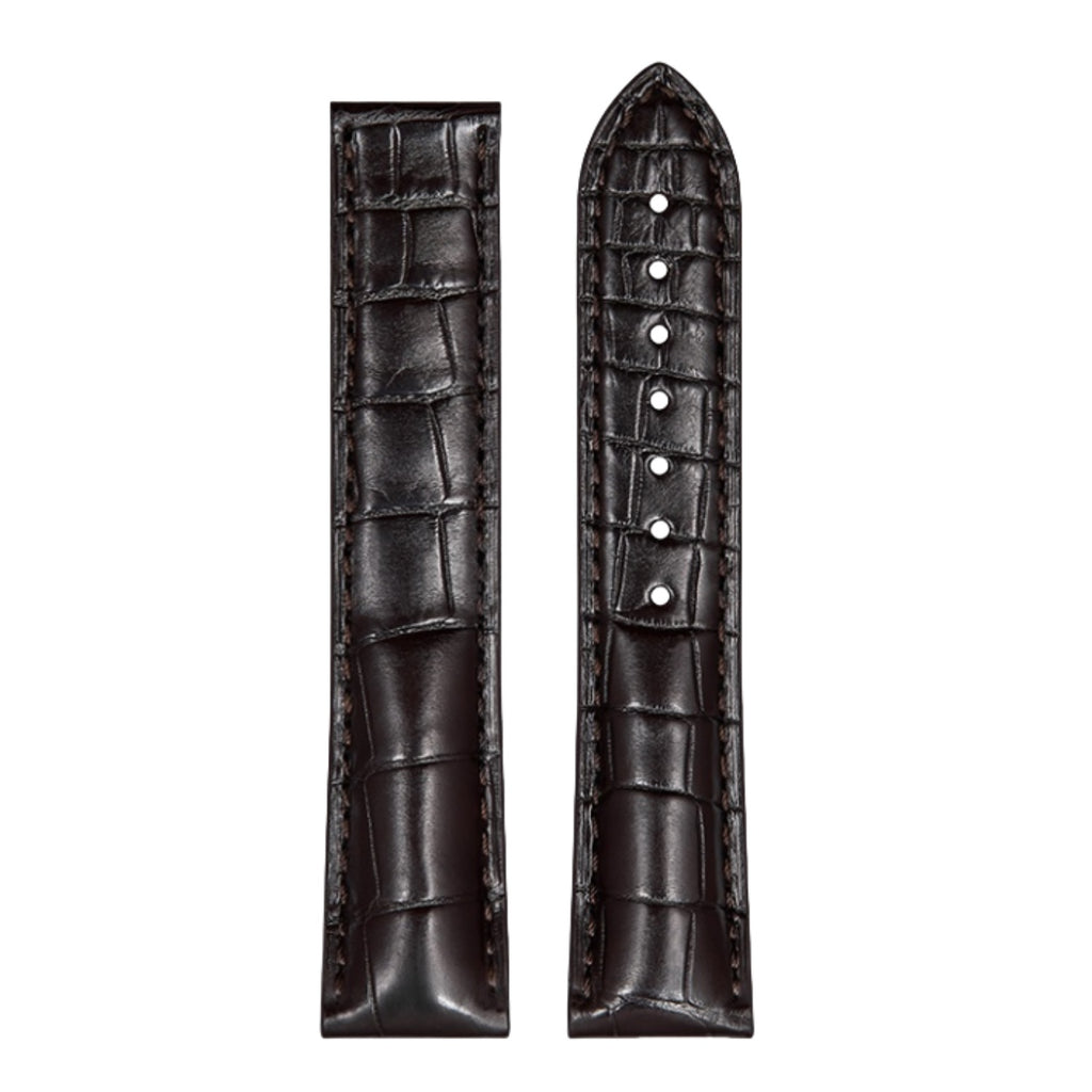 Genuine American Alligator Leather Premium Replacement Band Without Buckle for Omega Men | Speedmaster 310.32.42.50.01.002, Seamaster 210.30.42.20.01.001, De Ville Prestige 424.13.40.21.02.001 431.13.41.21.01.001