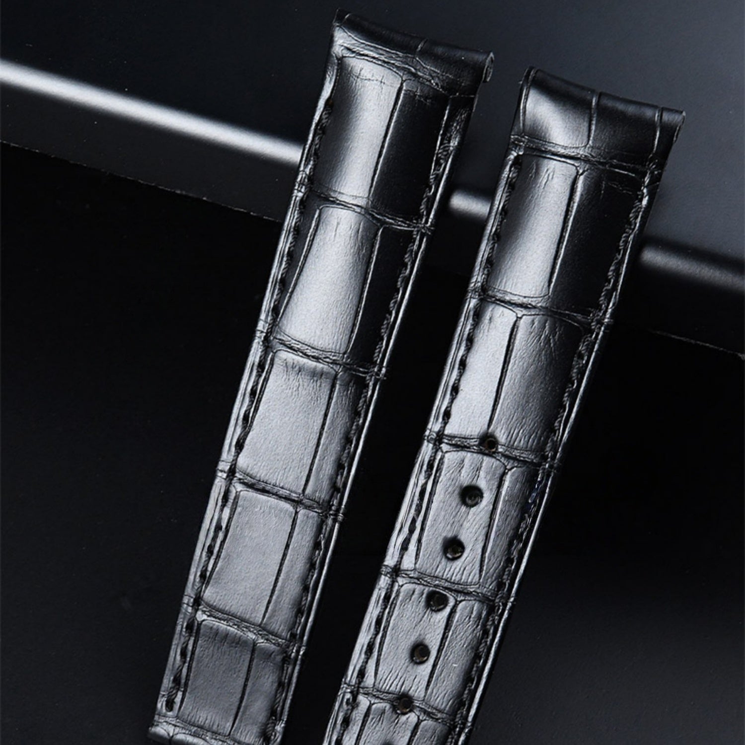 Fits Omega De Ville 41mm fold watch strap