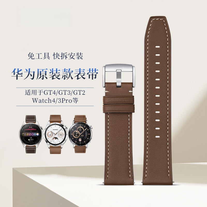 Fluorine Rubber Watch Strap for Huawei Watch GT4 / GT5 / GT6 / Buds, EasyFit, 22mm, For Men and Women.