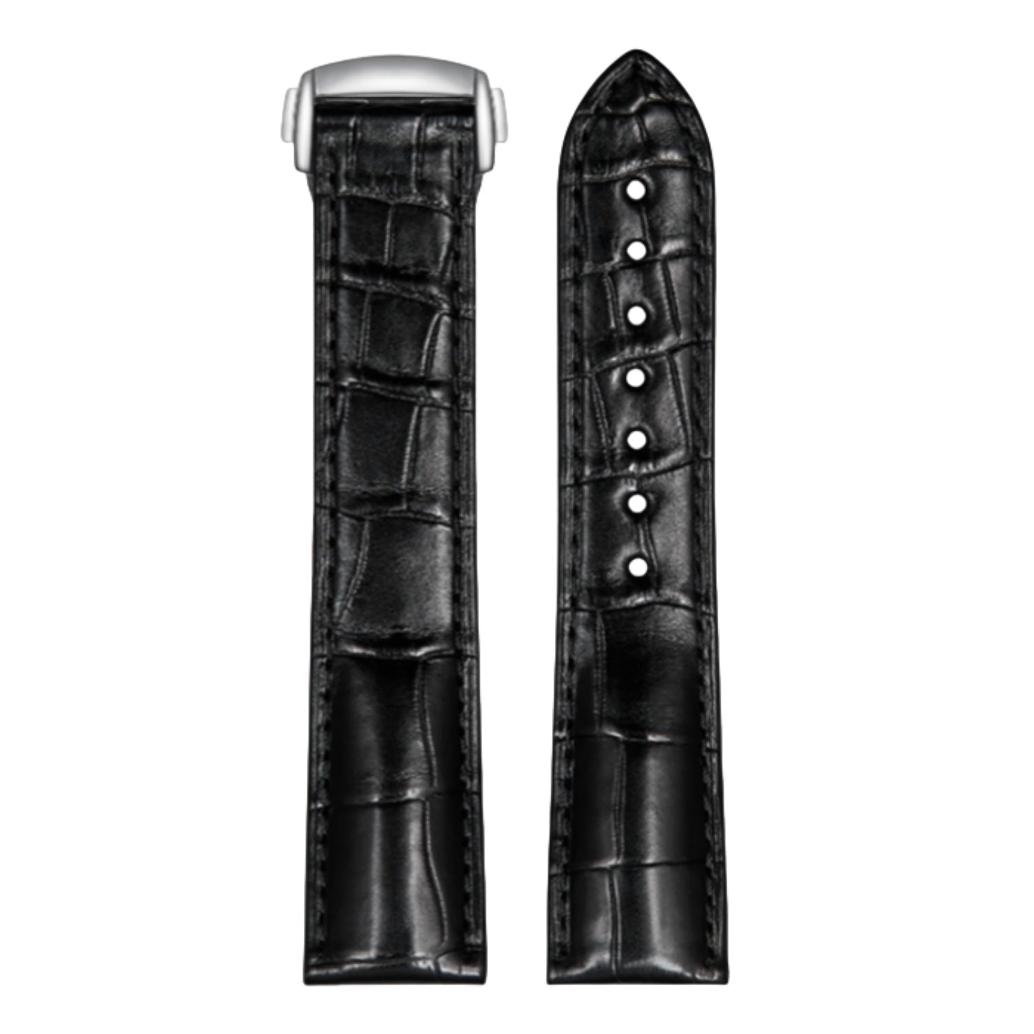 Genuine American Alligator Leather Premium Replacement Band Without Buckle for Omega Men | Speedmaster 310.32.42.50.01.002, Seamaster 210.30.42.20.01.001, De Ville Prestige 424.13.40.21.02.001 431.13.41.21.01.001