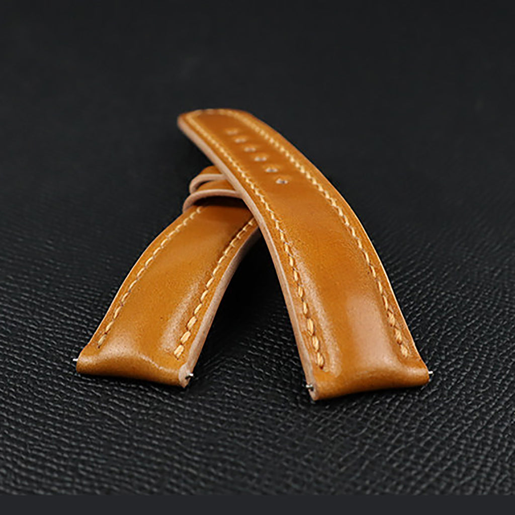 New Year Premium Horsehide Leather Watch Strap - Amber Color, Multi-Color Optional, Compatible with Omega Seamaster, Longines, Piaget & Jaeger-LeCoultre