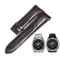Replacement genuine leather watch strap, compatible with Tissot T-Sport T035.627A / 407 / 617 / 035.210, for men and women