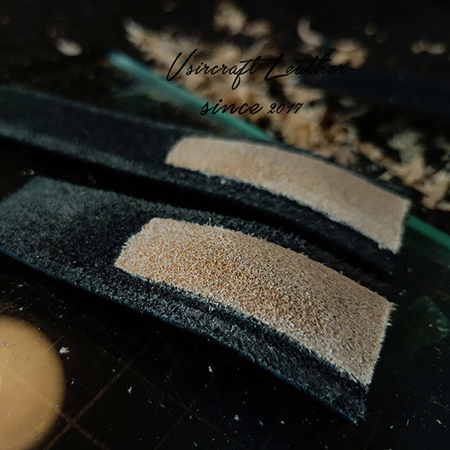 Handmade High-Gloss American Crocodile Leather Watch Strap - Custom Milk White Color, Waterproof, Thickened & Soft - Original Blue