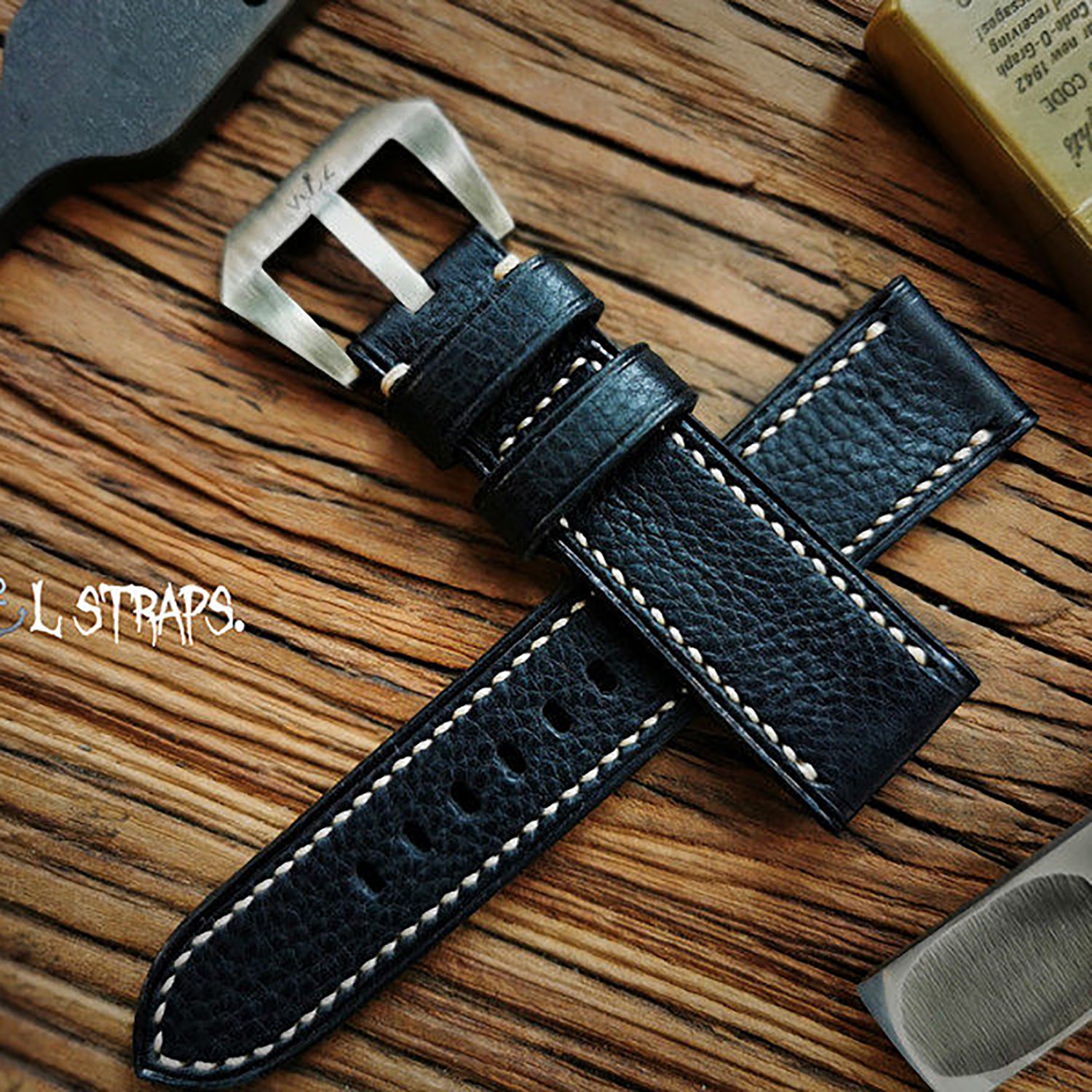 Handmade Cowhide Watch Strap Customization - Vintage Mulan Texture, Matte Finish, Italian Soft & Durable, Thickened, American Pin Buckle