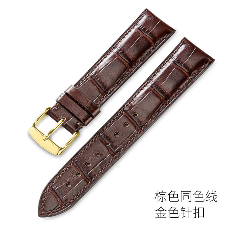 Genuine cowhide watch strap for men and women, fits Seiko, Tissot, Ernest Borel, Hamilton, Tianwang, Mido