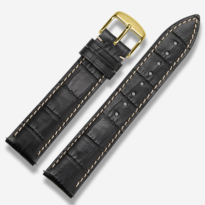 Italian genuine calfskin watch strap for men and women, fits Tissot, Omega De Ville Prestige (424.13.40.20.02.001), IWC, Longines