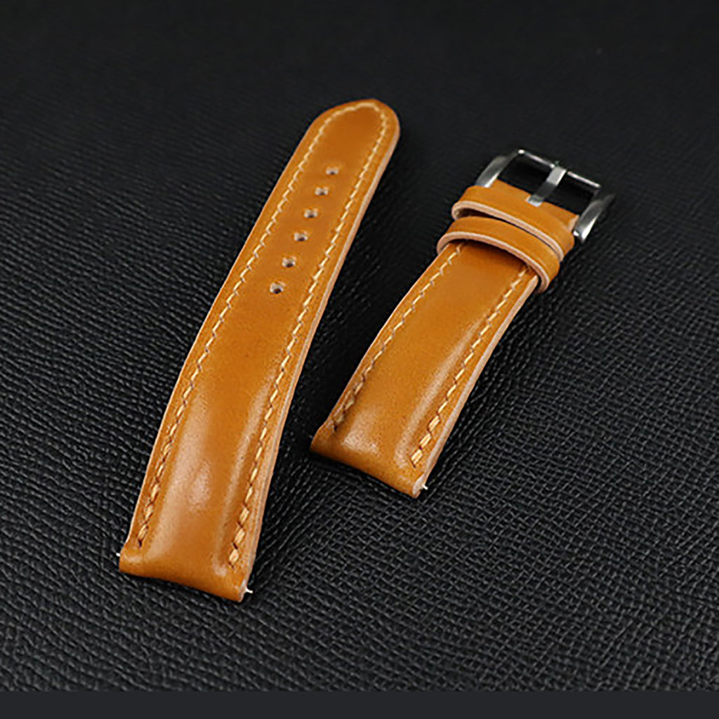New Year Premium Horsehide Leather Watch Strap - Amber Color, Multi-Color Optional, Compatible with Omega Seamaster, Longines, Piaget & Jaeger-LeCoultre