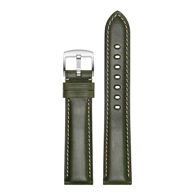Men's genuine leather vintage frosted cowhide watch strap with quick release, fits IWC, Longines, Omega, Jaeger-LeCoultre, Mido, Tissot