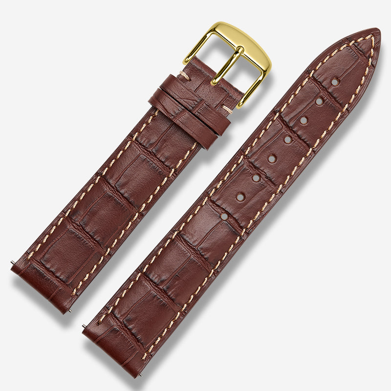 Italian genuine calfskin watch strap for men and women, fits Tissot, Omega De Ville Prestige (424.13.40.20.02.001), IWC, Longines