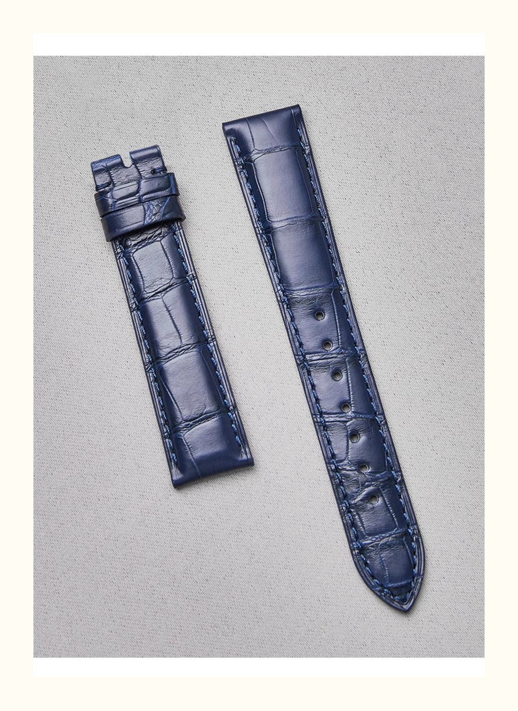 Double-sided crocodile leather watch strap, suitable for Omega, Jaeger-LeCoultre, IWC, Blancpain, Montblanc, Longines. Genuine leather, for men and women.