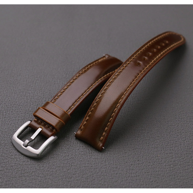New Year Premium Horsehide Leather Watch Strap - Amber Color, Multi-Color Optional, Compatible with Omega Seamaster, Longines, Piaget & Jaeger-LeCoultre