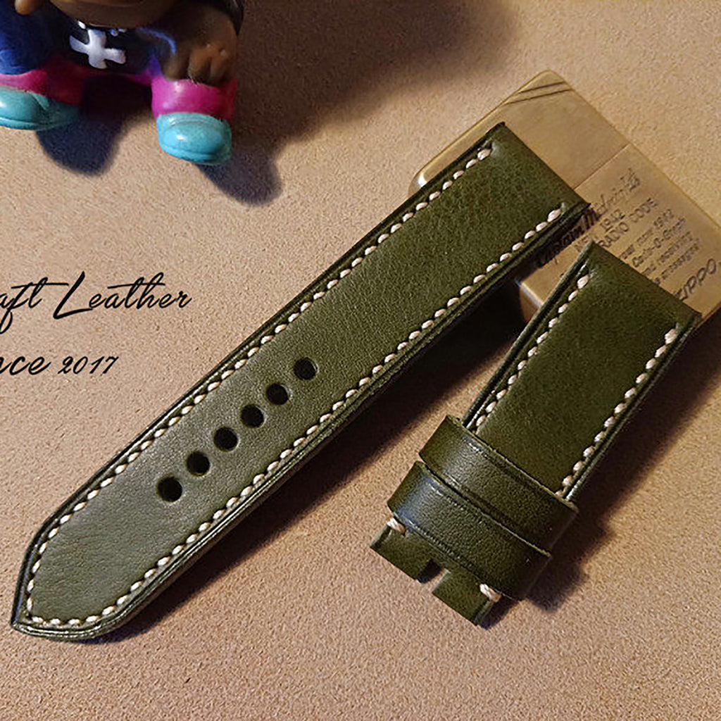 Handmade Cowhide Watch Strap Customization - Vintage Mulan Texture, Matte Finish, Italian Soft & Durable, Thickened, American Pin Buckle