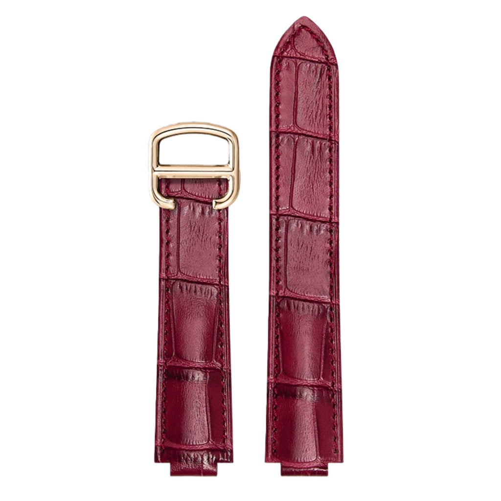 Genuine Alligator & Leather Watch Strap for Cartier Ballon Bleu 23mm Women's / 42mm Men's | Original Style