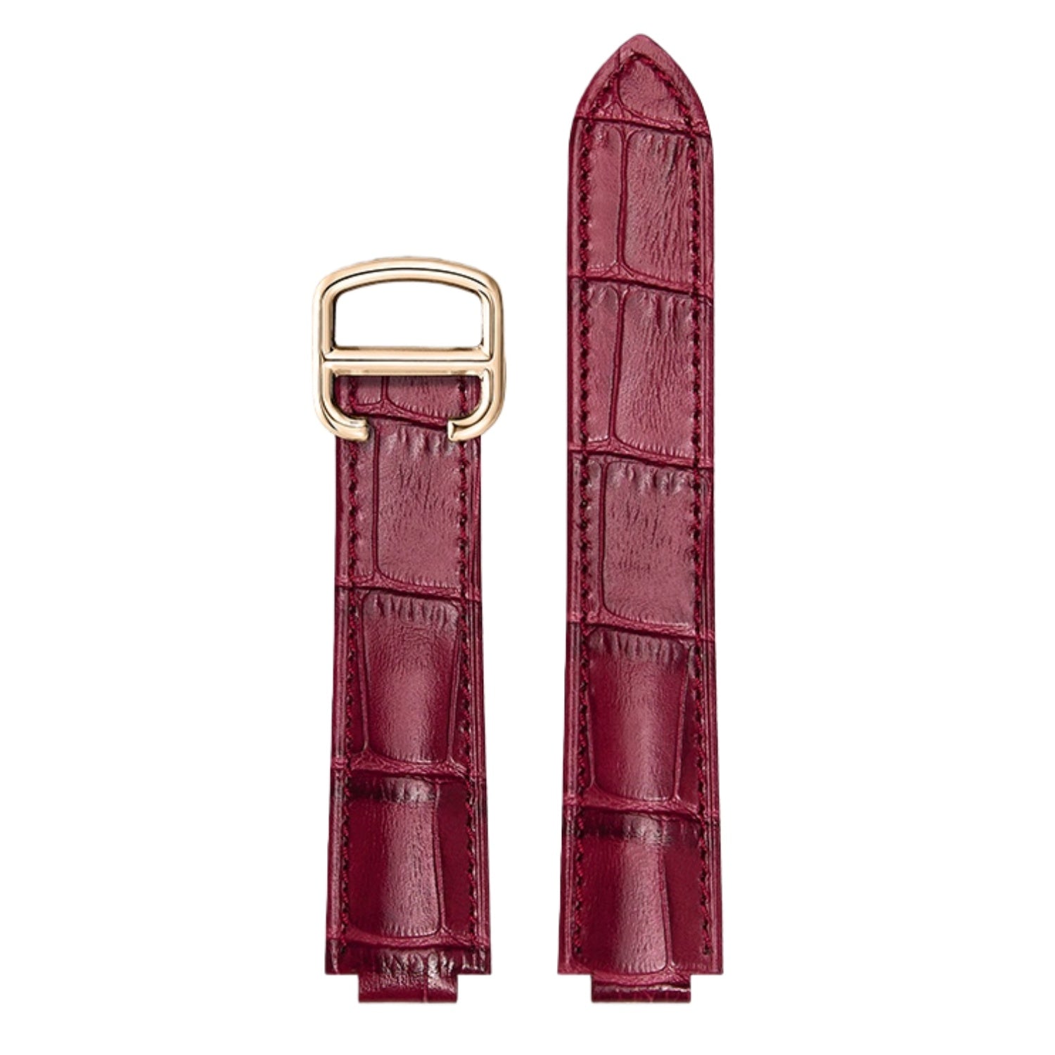 Genuine Alligator & Leather Watch Strap for Cartier Ballon Bleu 23mm Women's / 42mm Men's | Original Style