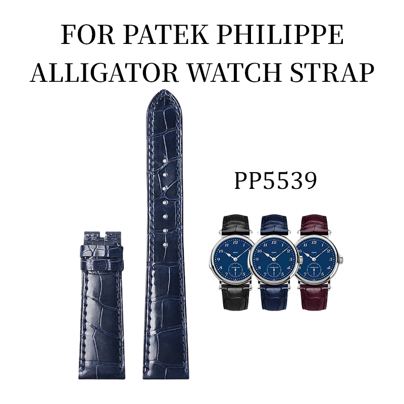 Fits Patek Philippe 5539 watch strap ALLIGATOR strap