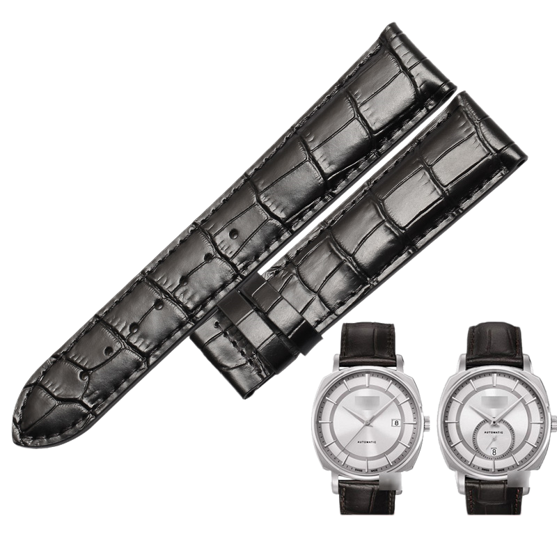 Replacement genuine cowhide leather watch strap, compatible with Tissot T059 Gentleman series T059.528 / T059.507