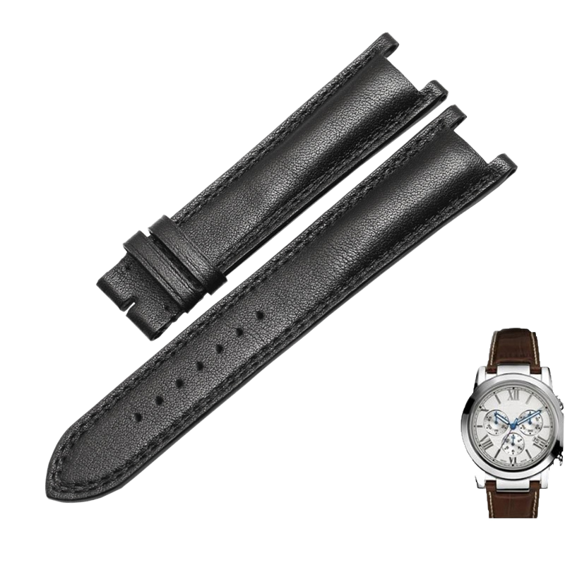 Genuine leather watch strap, replacement for GC/Guess, 22mm / 20mm, notched interface, for men
