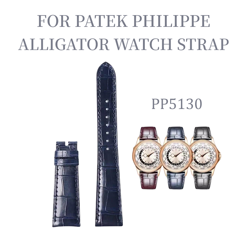 Fits Patek Philippe 5130 watch strap ALLIGATOR strap