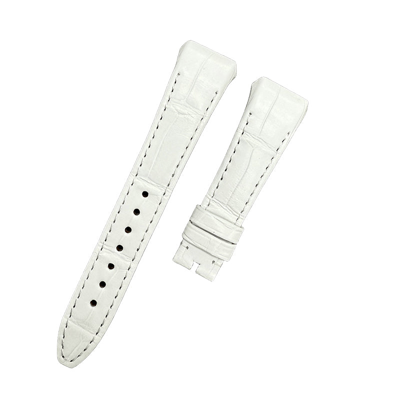 Compatible with Franck Muller V32 White ALLIGATOR Strap Handmade Custom Strap