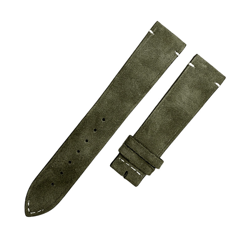 Compatible with Longines Green Vintage Matte Suede Leather Handmade Custom Strap