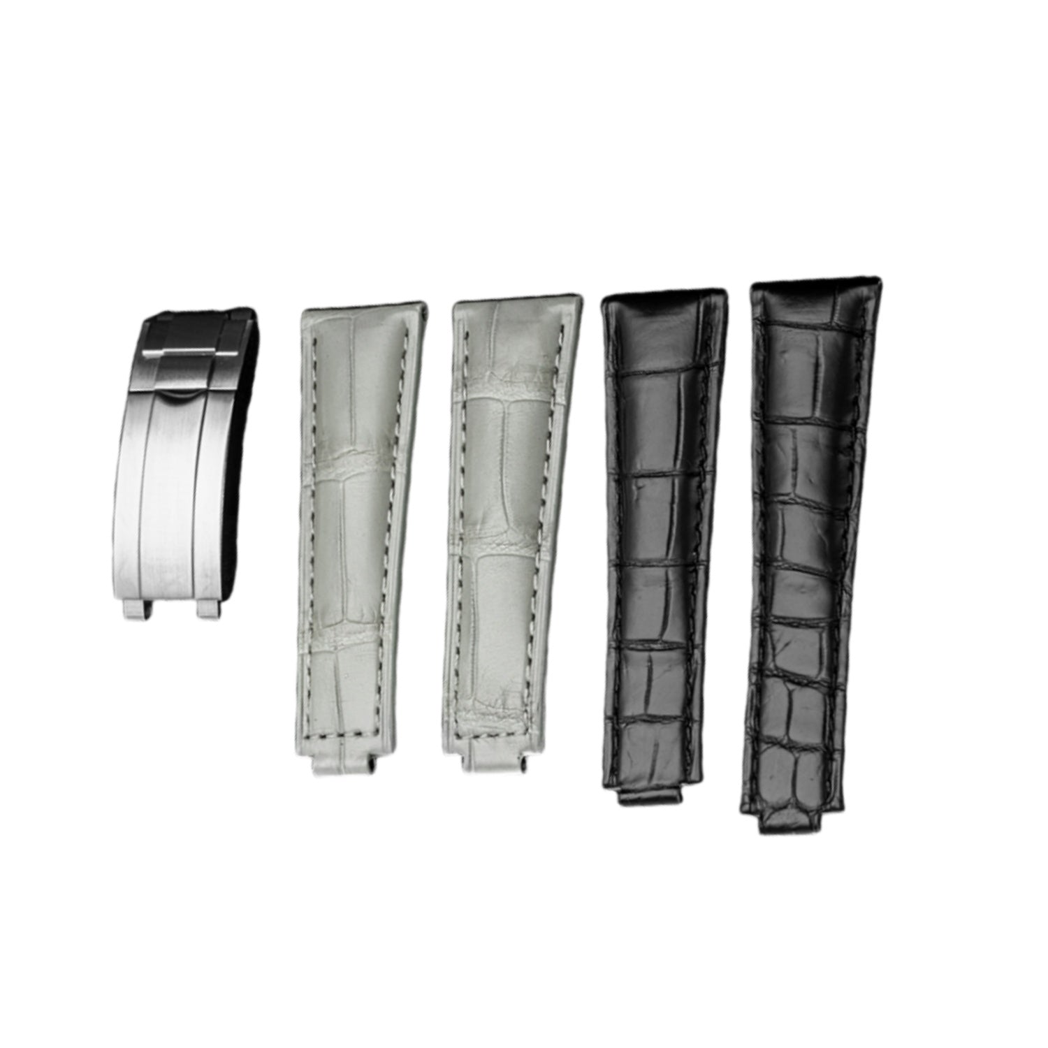 Alligator Leather Watch Strap for Rolex Submariner / Datejust / Oyster Perpetual, Handmade Custom